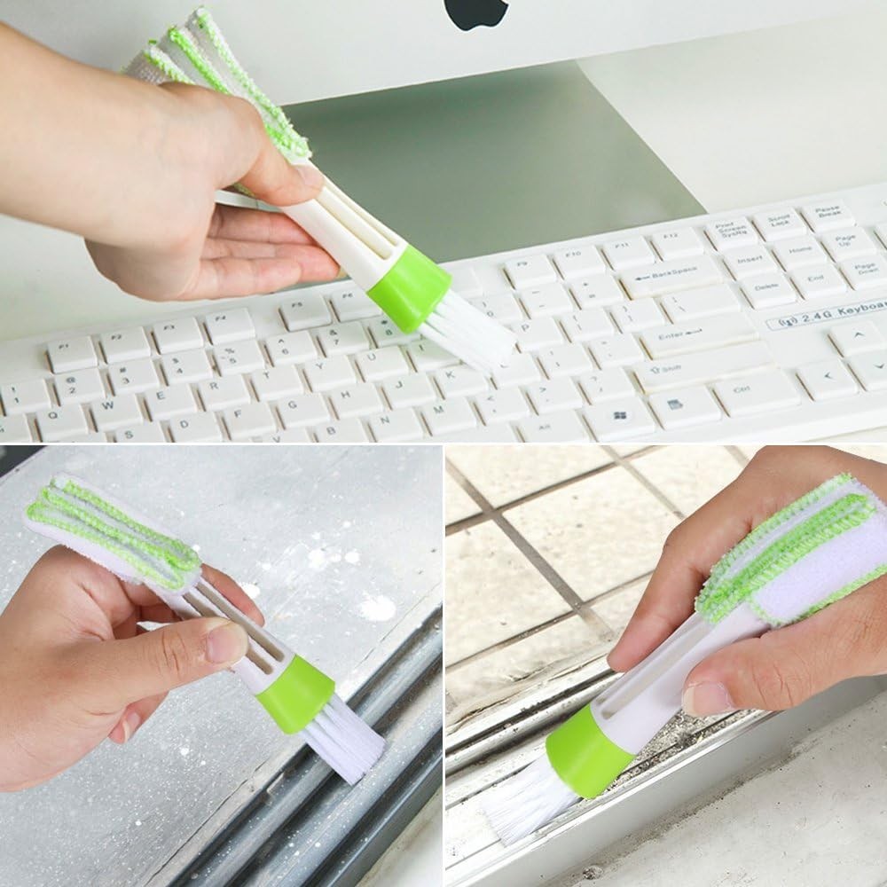 Mini plumero para ventilación de coche, juego de 3 limpiadores y cepillos para
