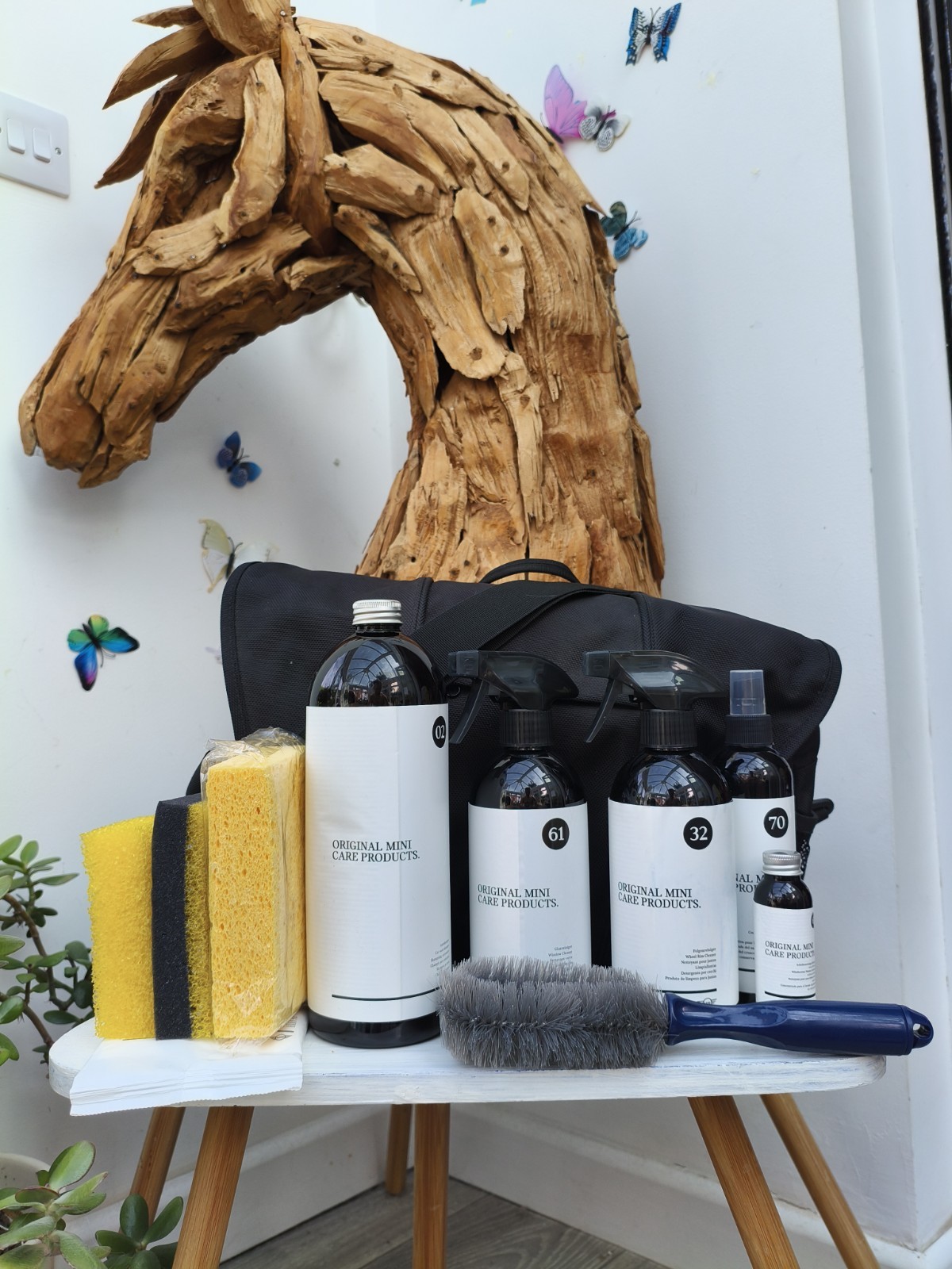 Mini Cooper Car Cleaning Kit In Bag Official Mini Accessories Black Bag For Car