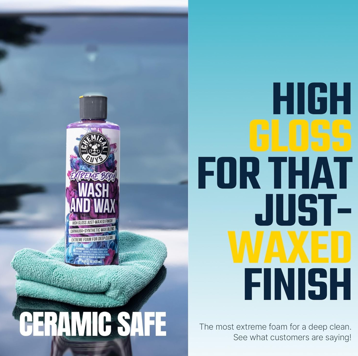 Chemical Guys Extreme Bodywash & Wax Car Wash Soap 1 Gallon Foam Cannon Grape
