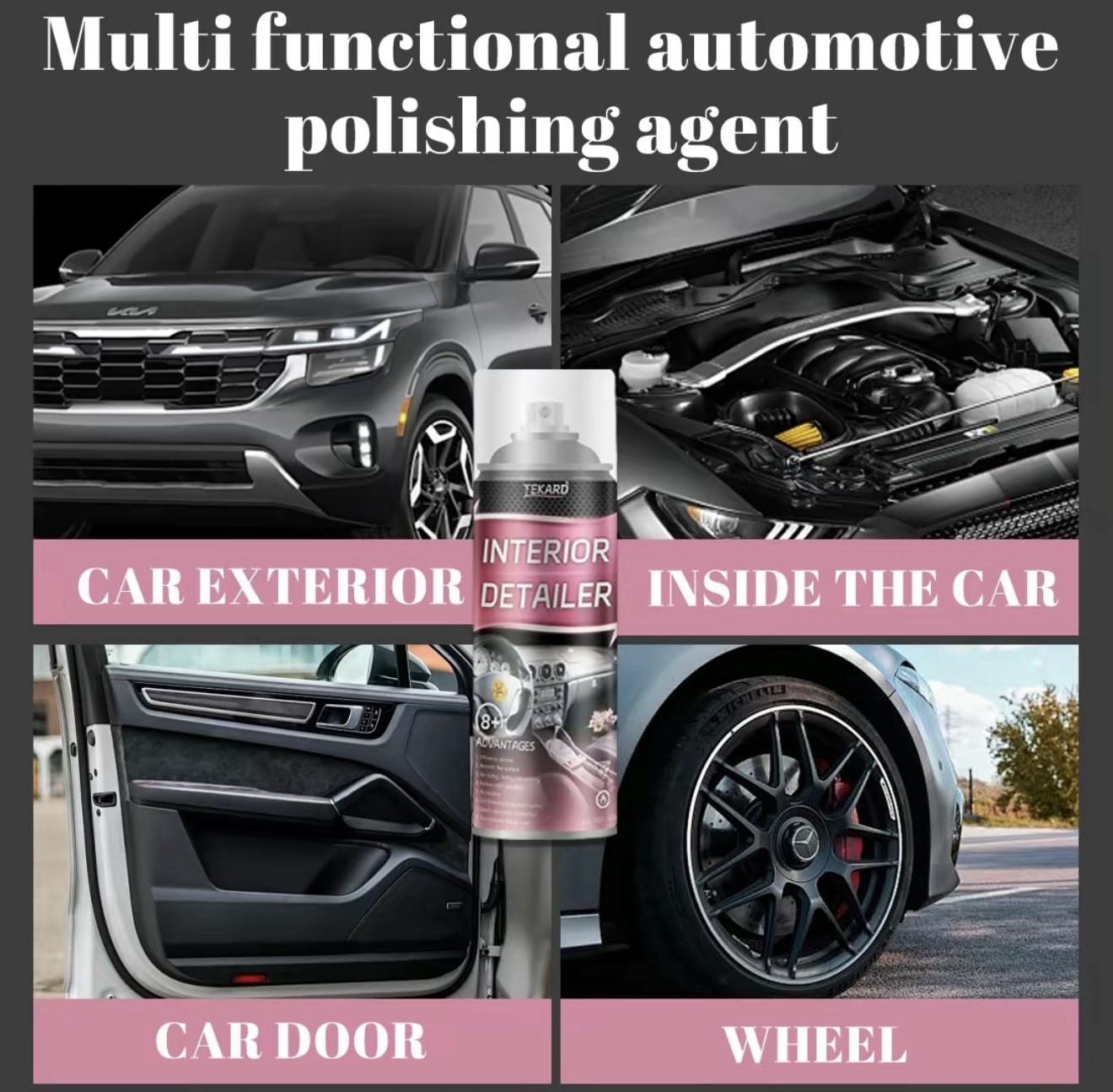 Tekard Interior Detailer RestorerPolishesfor Leather,Plastic ,Rubber