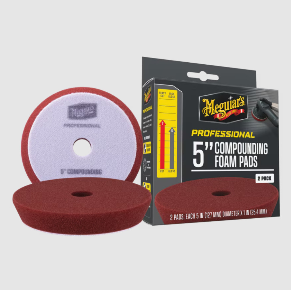 Meguiar’s 5″ Compounding Foam Pads Machine Pad for Compounding, 2 Pack M5CFP2