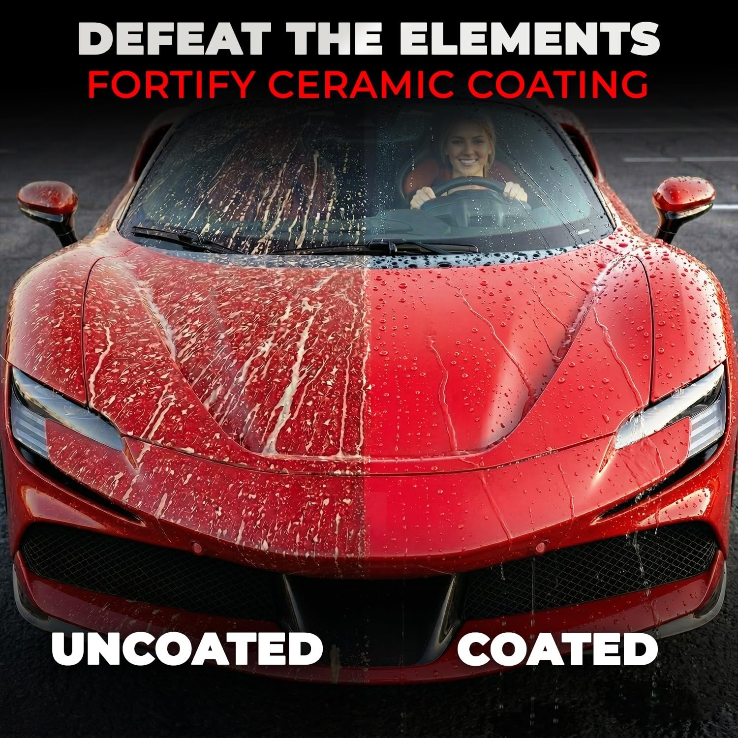 3-in-1 Waterless Car Wash Spray with Ceramic Coating – Wax, Paint Protector & Cl