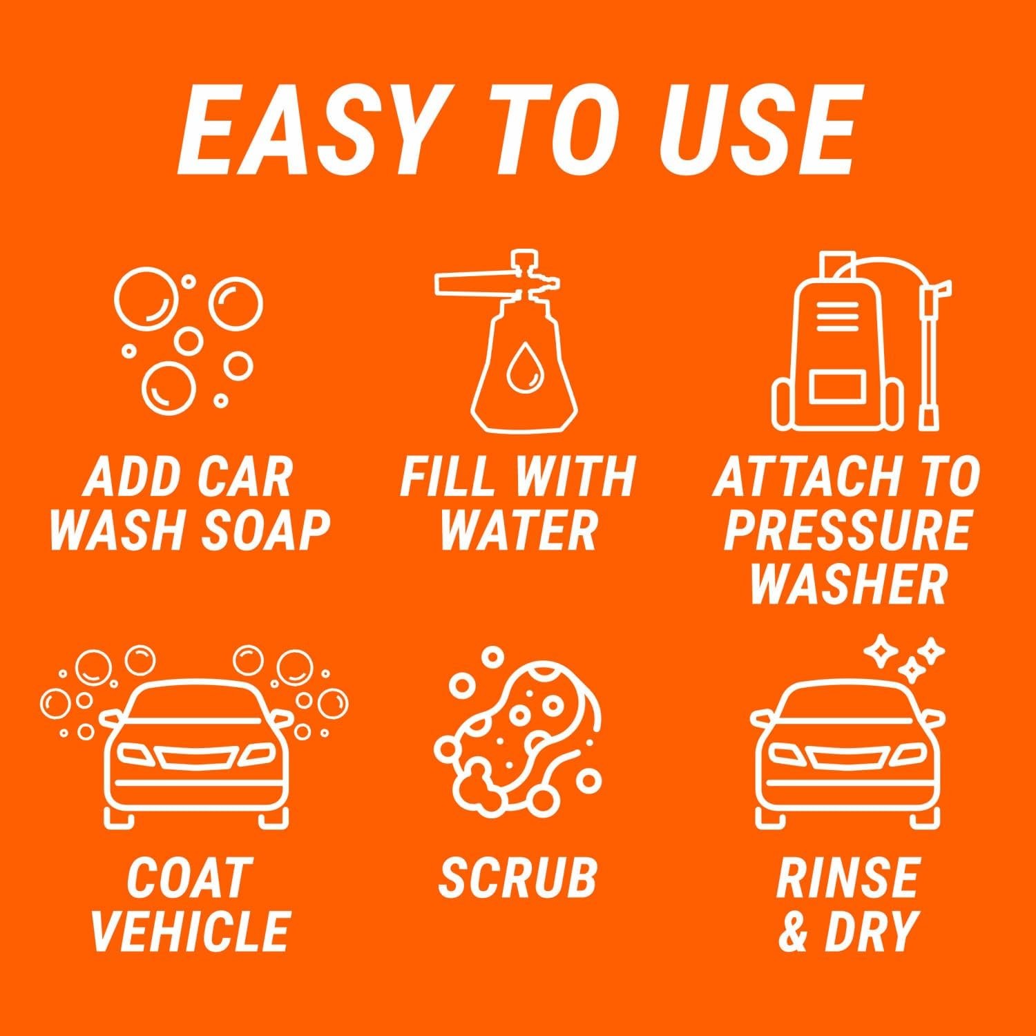 High-Foam Car Wash Kit with Foam Cannon