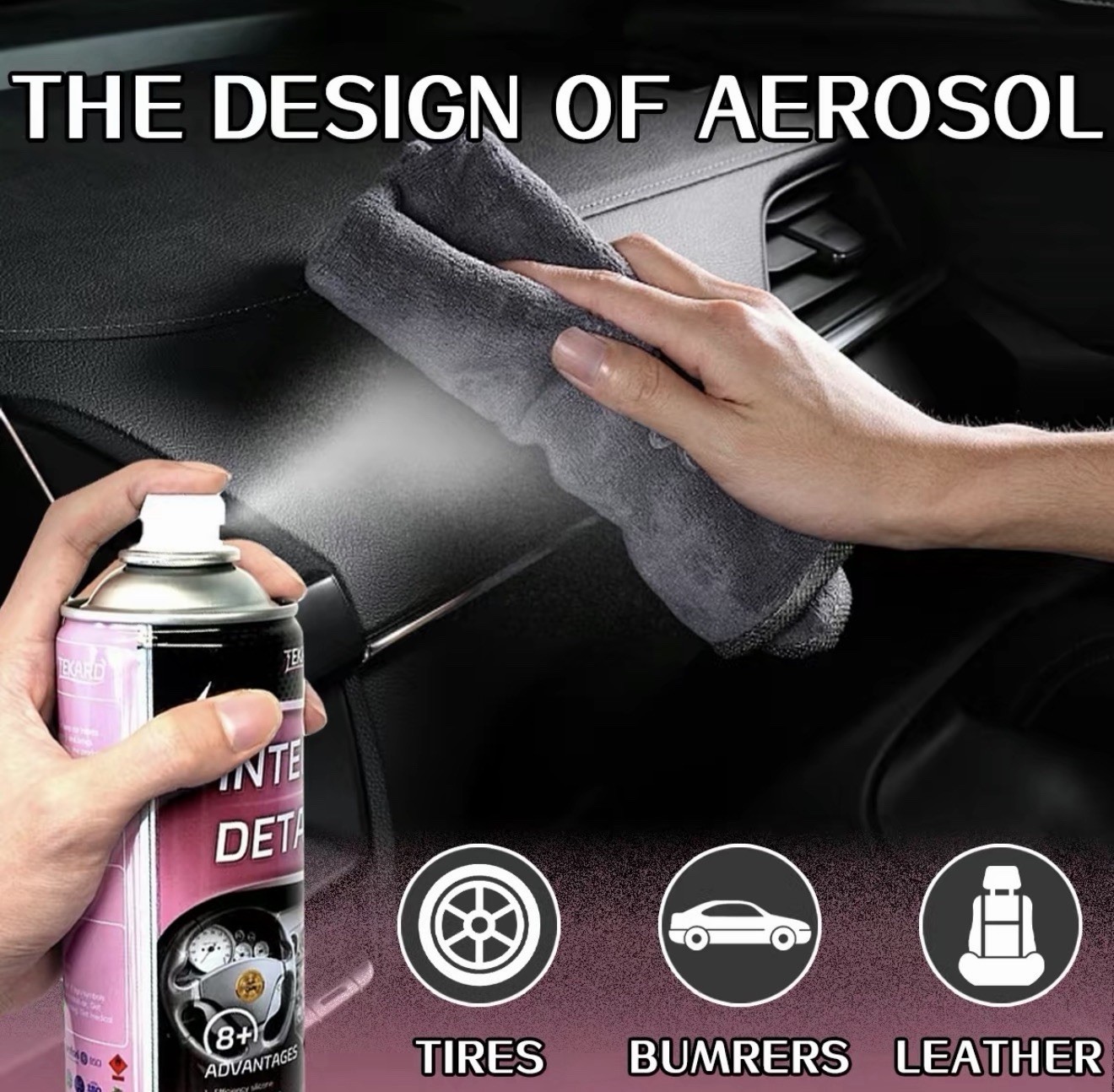 Tekard Interior Detailer RestorerPolishesfor Leather,Plastic ,Rubber