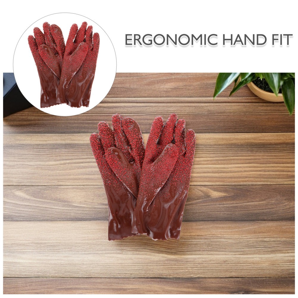 2 Pairs Non-slip Cleaning Gloves Thick Dishwashing for Dishes Commercial