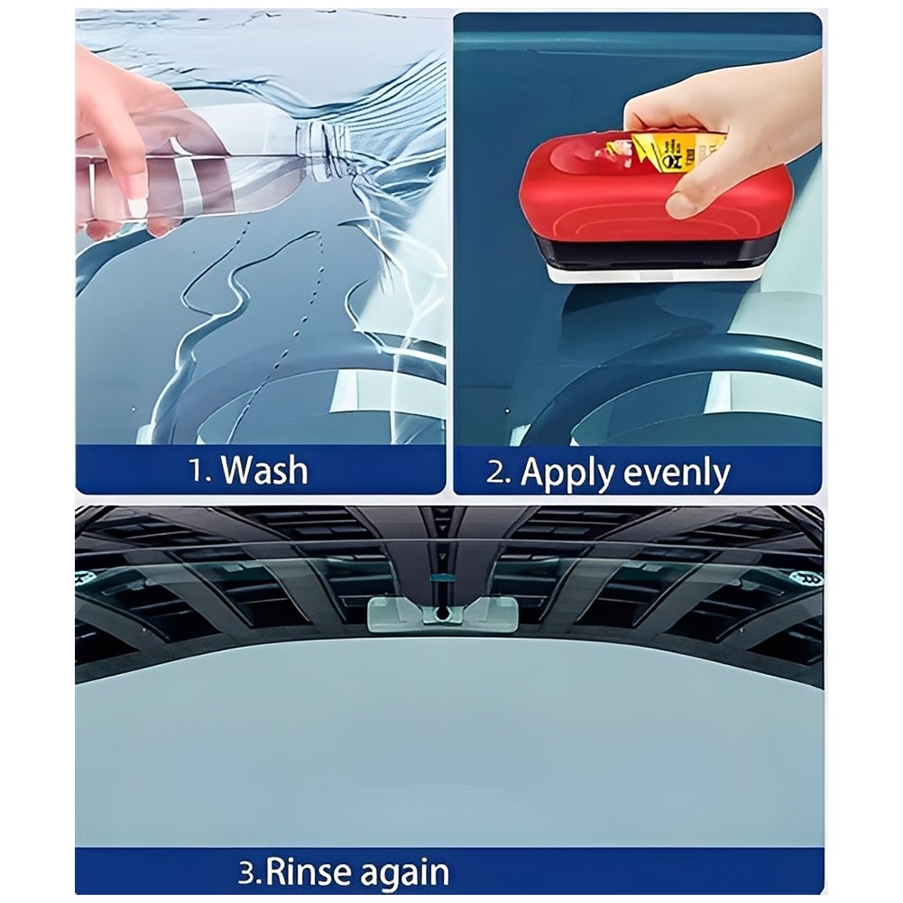 Automotive Oil Film Cleaning Brush Car Windshield Cleaner Tool Clear Vision