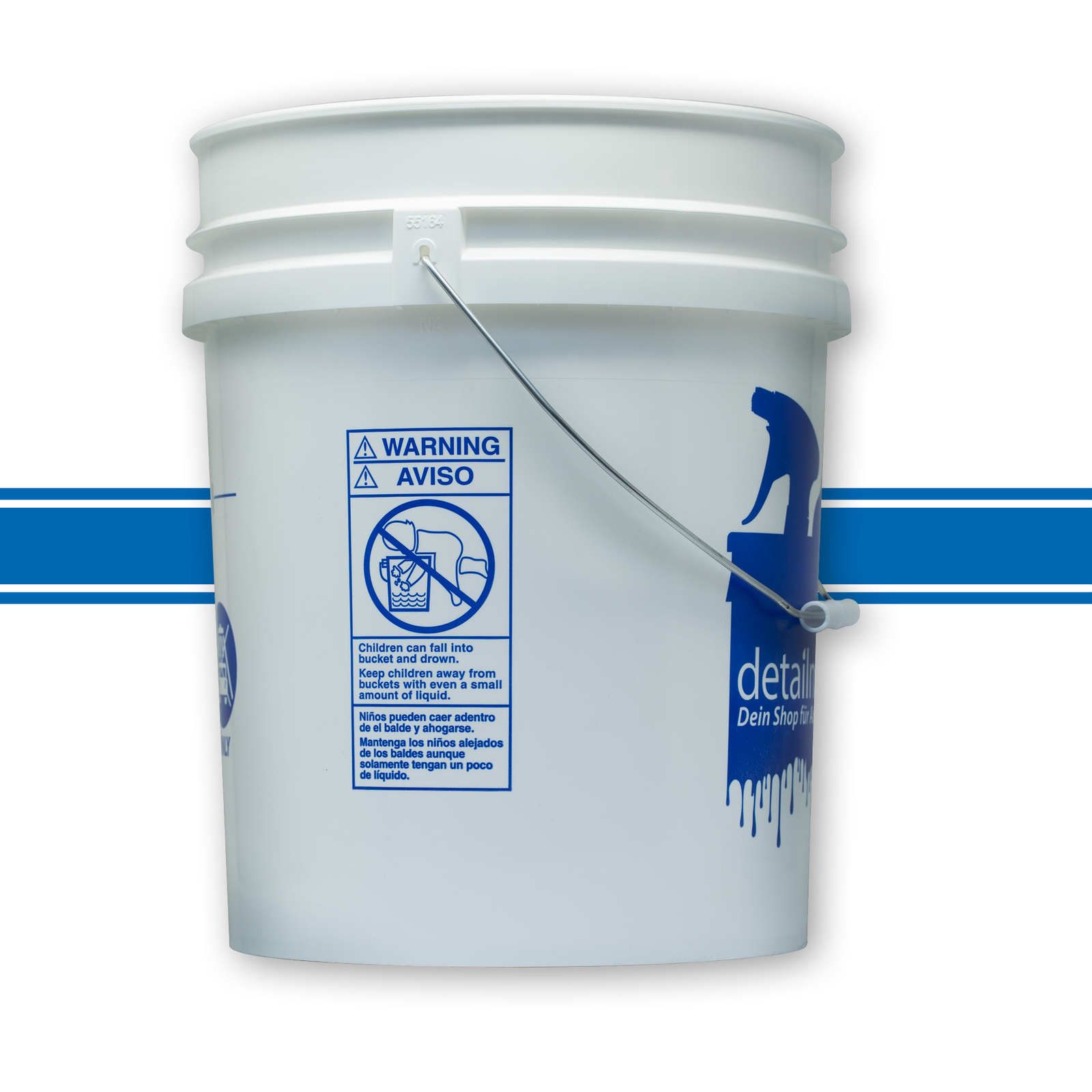 Wascheimer Autopflege Autowäsche GritGuard 5 GAL detailmate + Eimeransatz blau