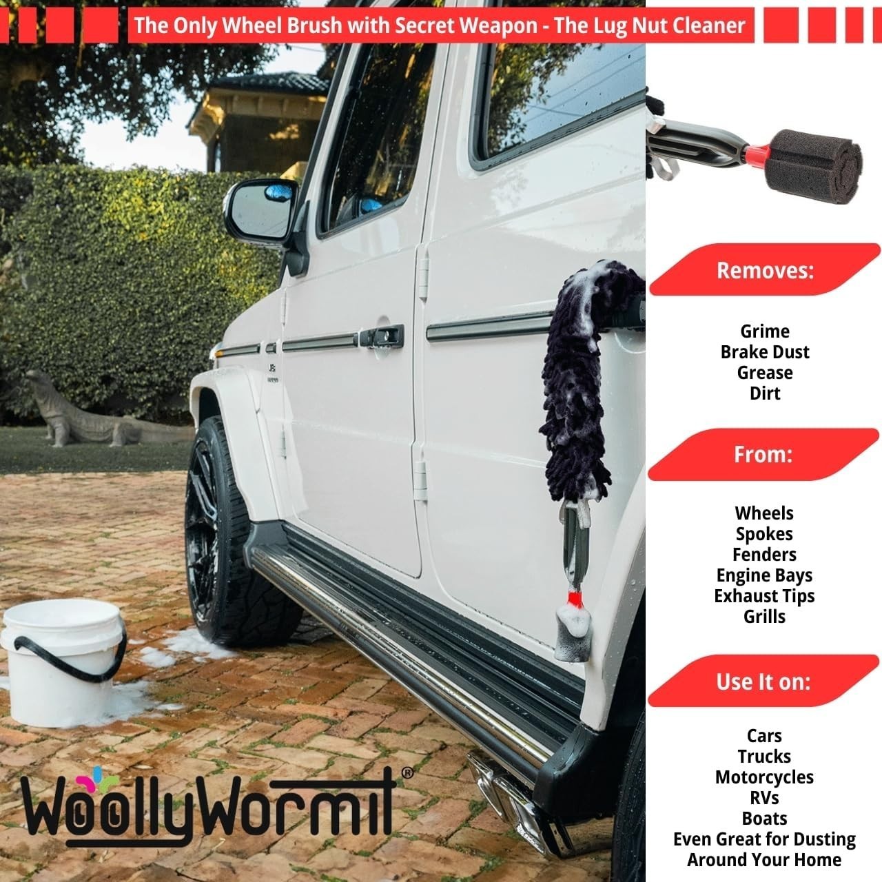 Wheel Detailing Kit with Lug Nut Cleaner