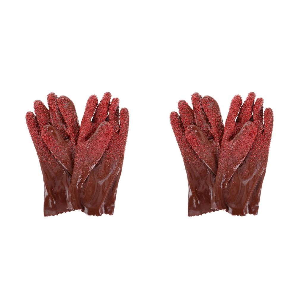 2 Pairs Non-slip Cleaning Gloves Thick Dishwashing for Dishes Commercial