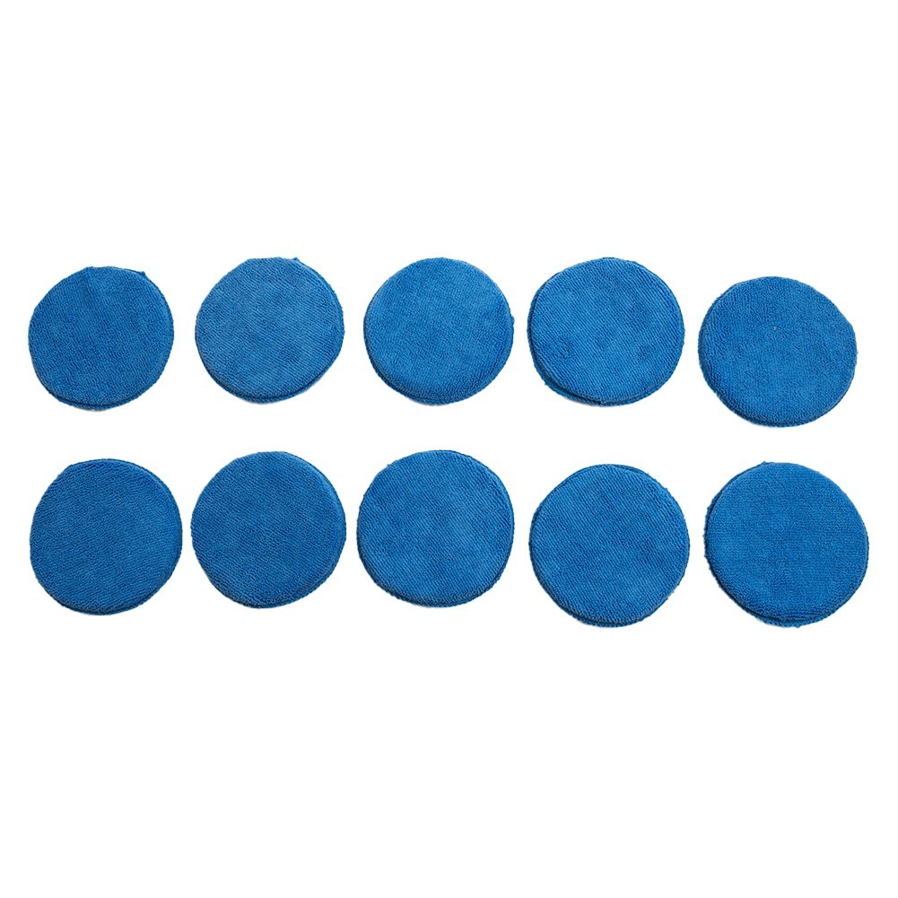 10 X 5 Car Microfiber Polishing Pads Wax Applicator Foam Sponge Cleaning Buffer