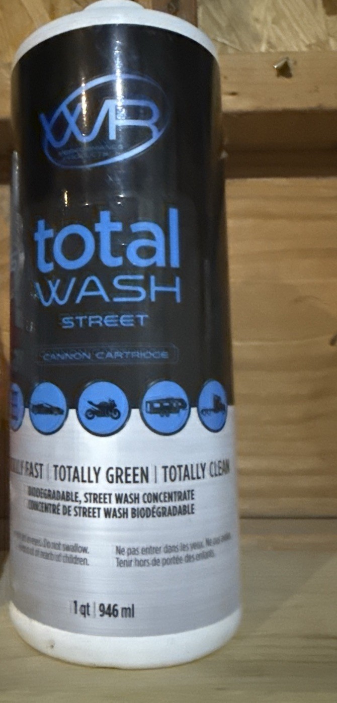Total Wash Street Cartridge WR Performance Car Motorcycle RV Soap Foam 1qt/946ml