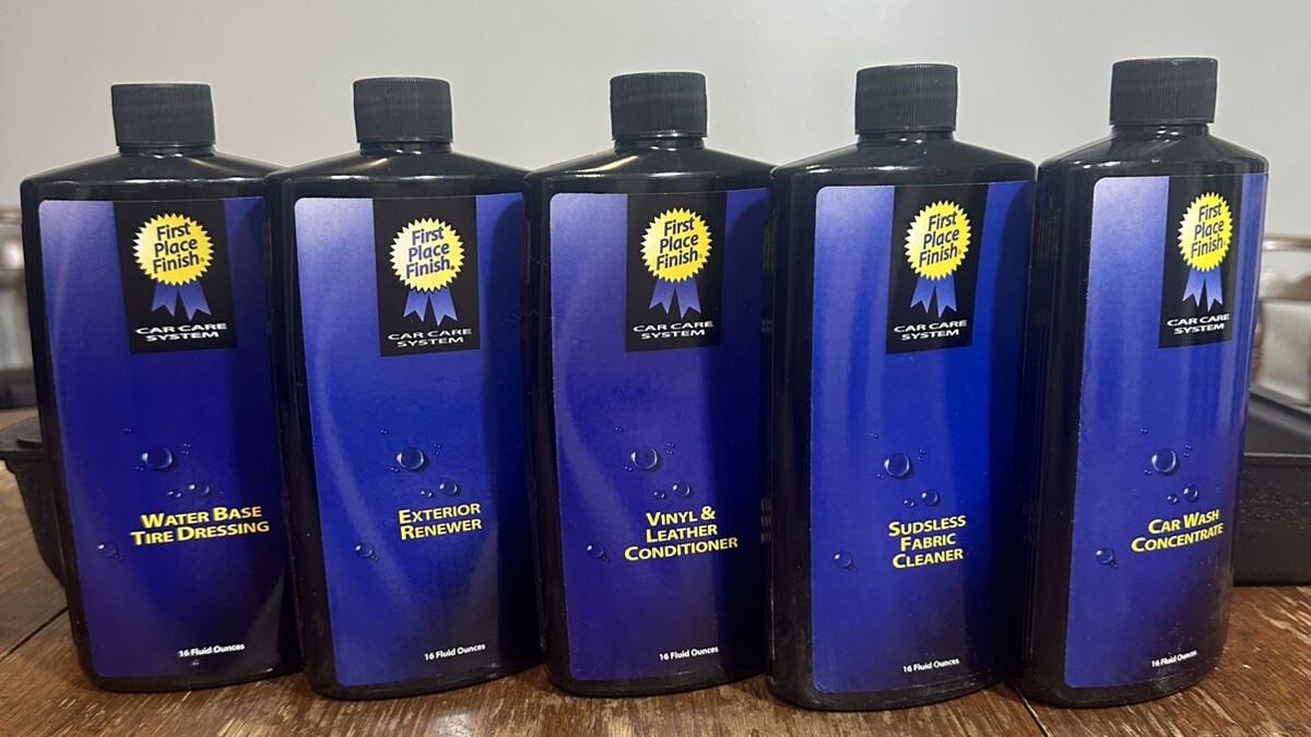 First Place Finish Car Care System Car Detailing Travel Kit SEALED NEW 5 PC Case