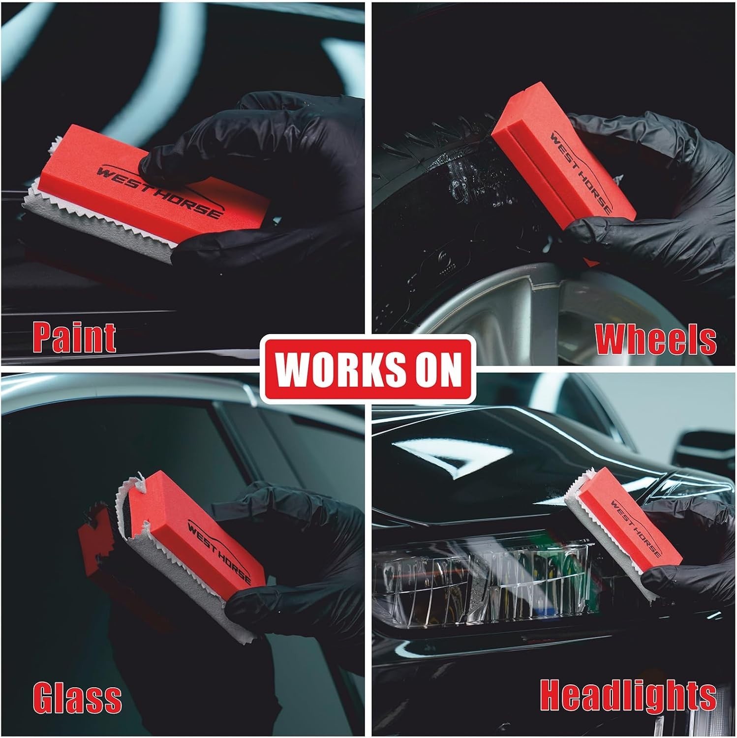 6PCS Ceramic Coating Applicator Sponge Blocks + 12PCS Suede Cloth – Car Deta…