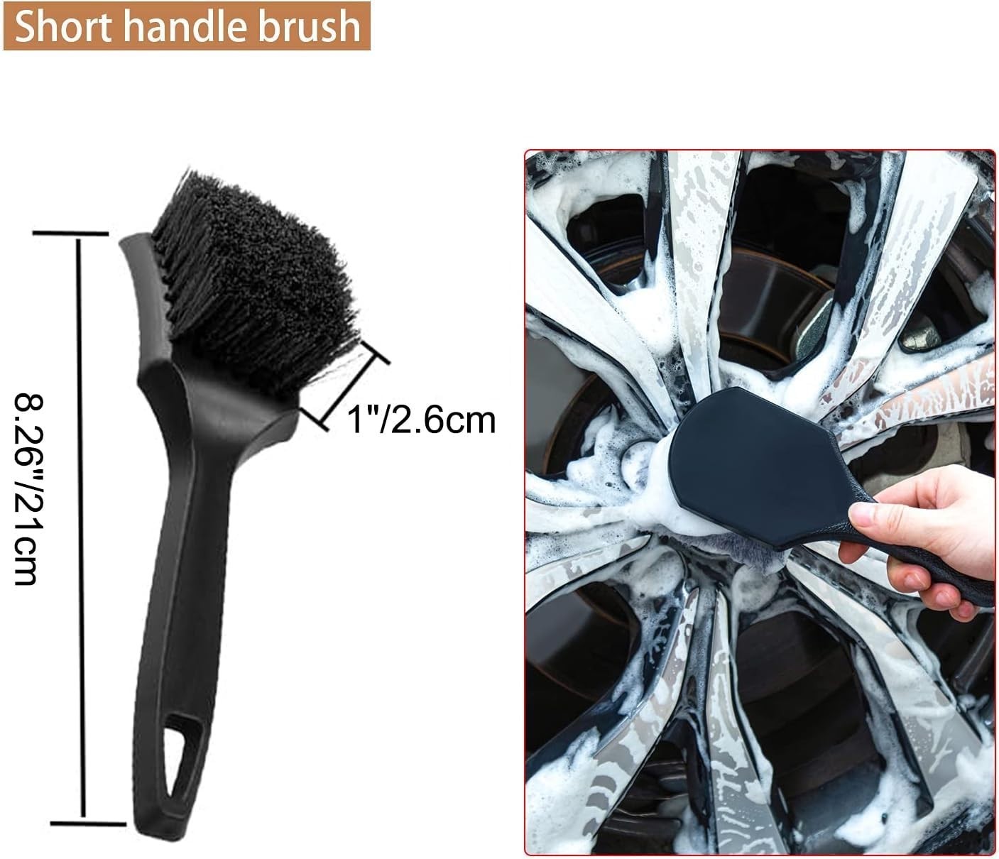 Professional 12-Piece Tire & Wheel Brush Set: Scratch-Free & Versatile Design
