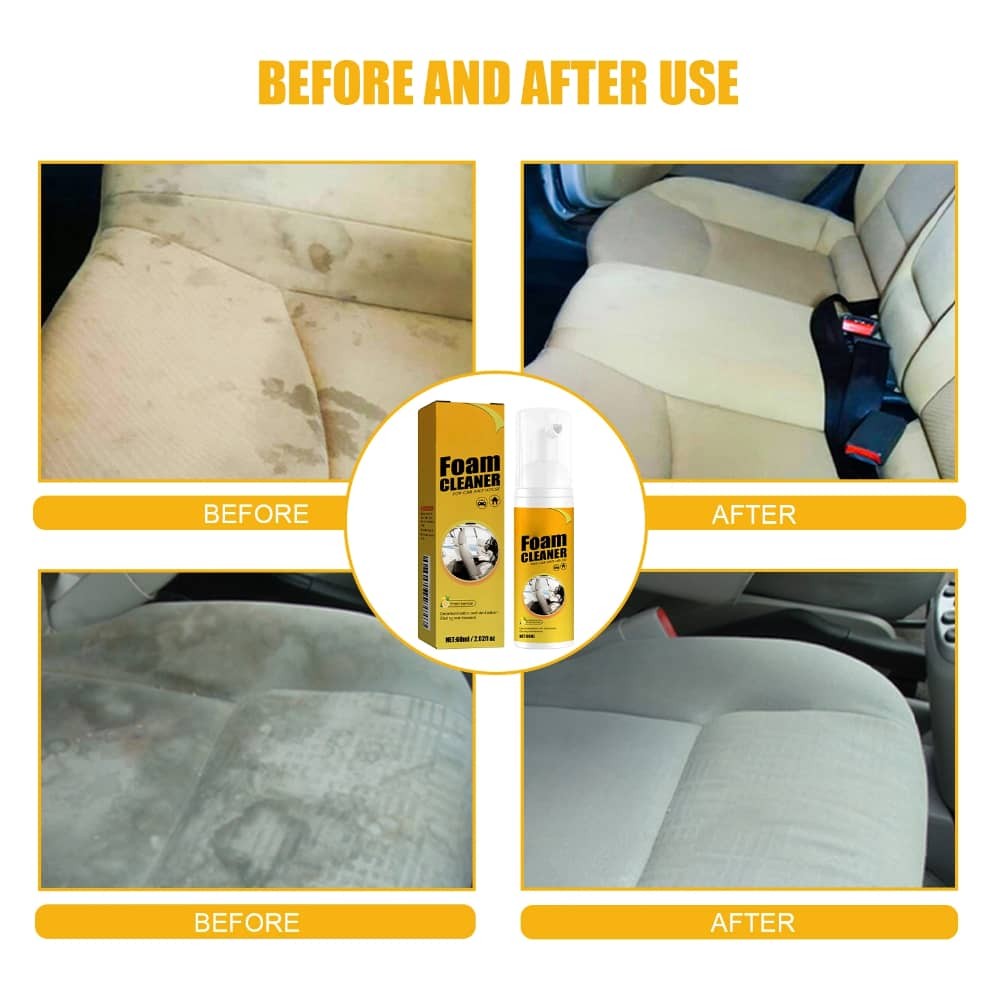 Car Interior Foam Cleaner Leather Seat Supplies Decontamination Cleaner 100ml