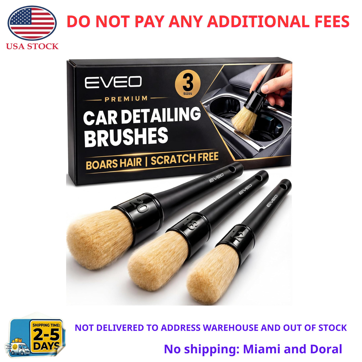 (3 Pack) Car Detailing Kit Interior, Car Interior Detailing Kit Car Detailing..