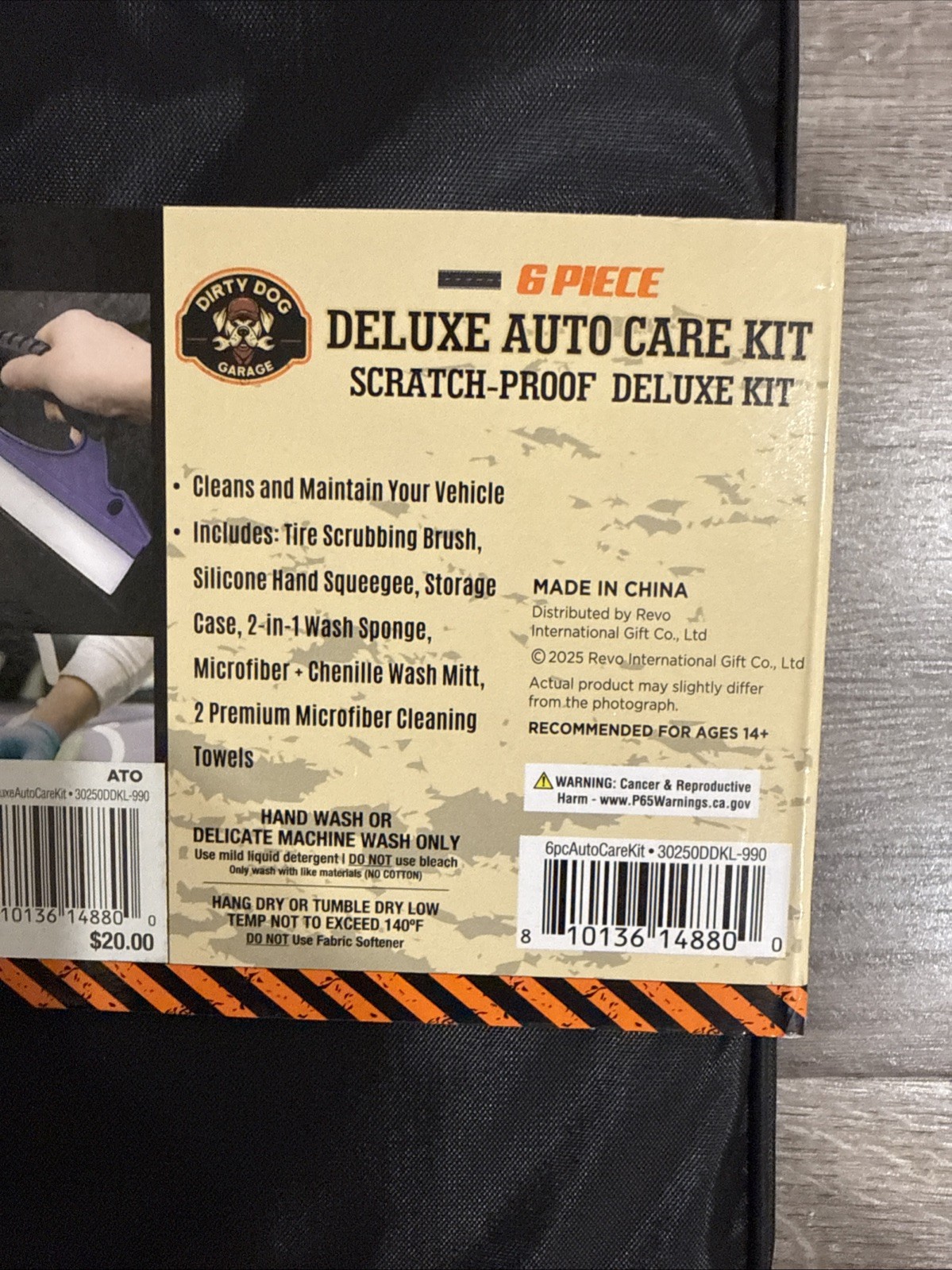 AUTOMOTIVE CARE 6PC. DELUXE KIT GIFT SET.Dirty Dog Garage Brand. New