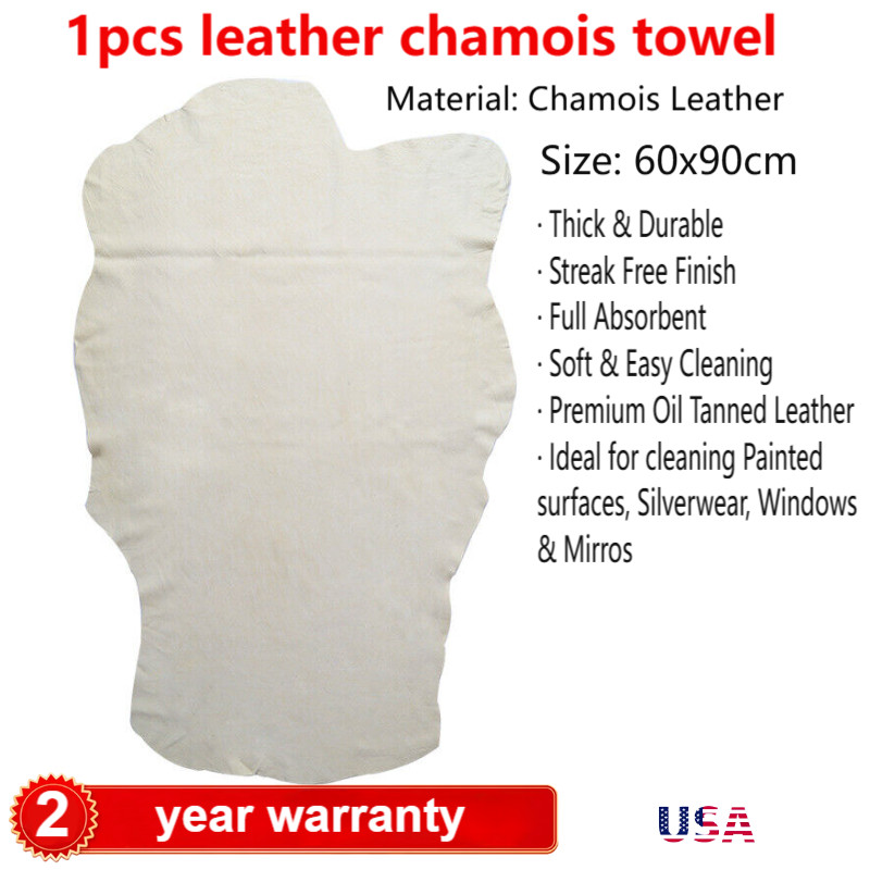 Natural sheepskin Leather Car Cleaning Cloth Wash Absorbent Drying Shammy Towel