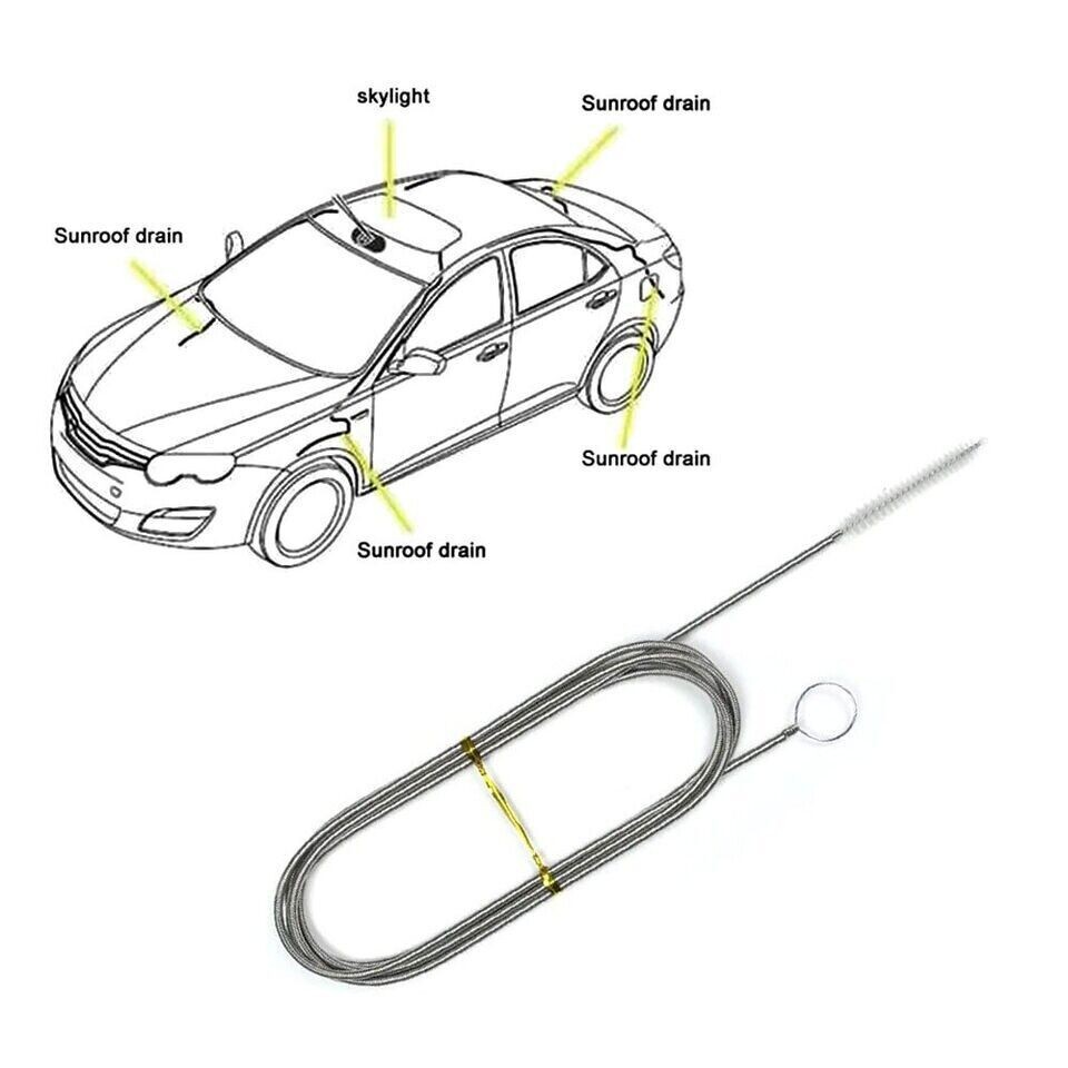 USA Auto Sunroof Drain Cleaning Tool, 61 Inch Flexible Long Pipe Cleaner