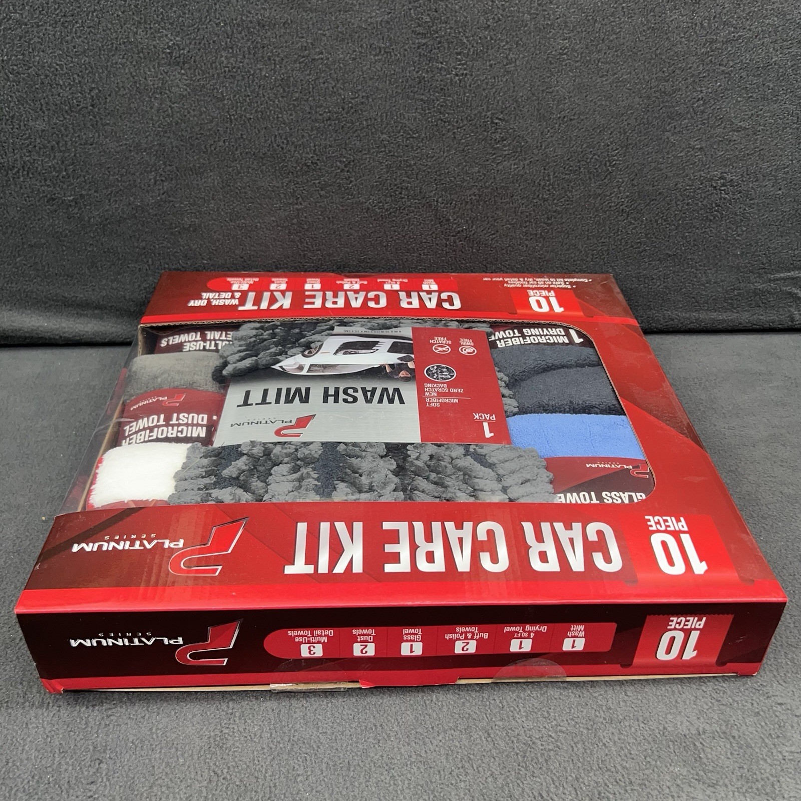 Platinum Series 10 Piece Car Care Kit Wash Dry & Detail Your Car Microfiber NEW