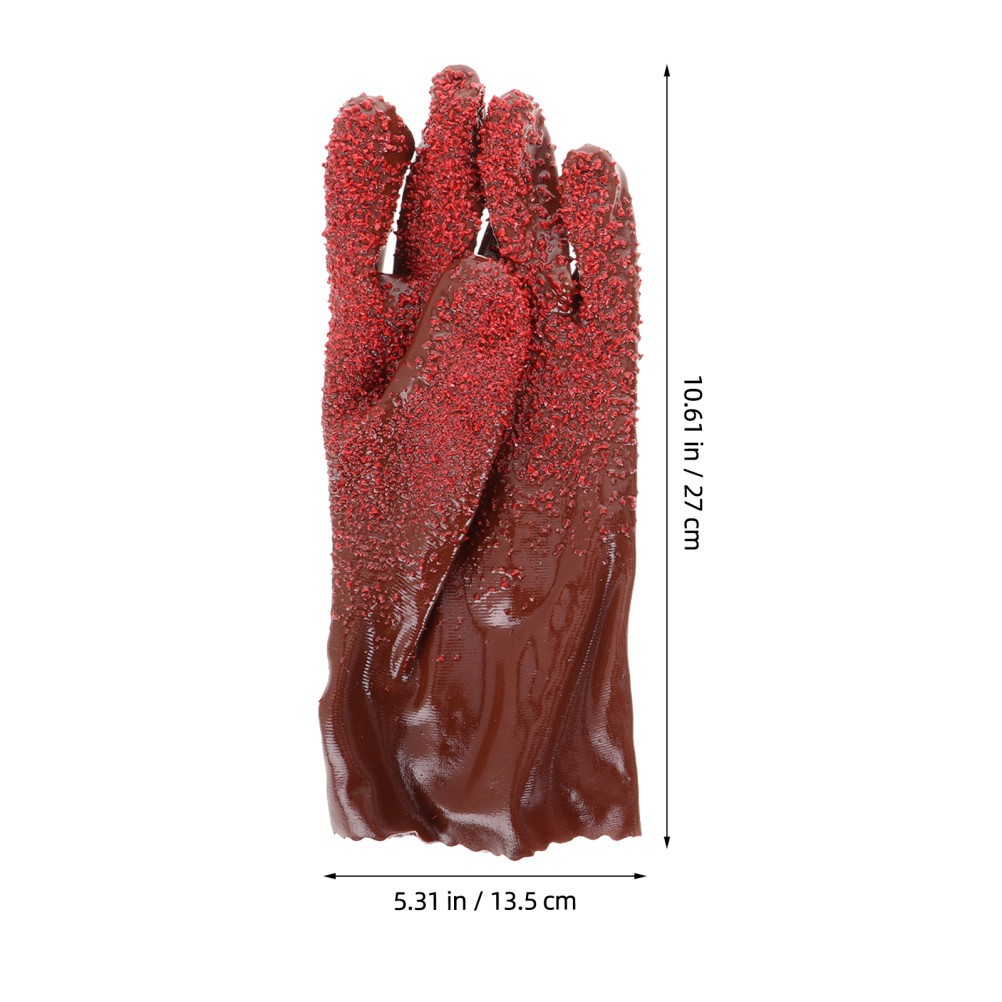 2 Pairs Non-slip Cleaning Gloves Thick Dishwashing for Dishes Commercial