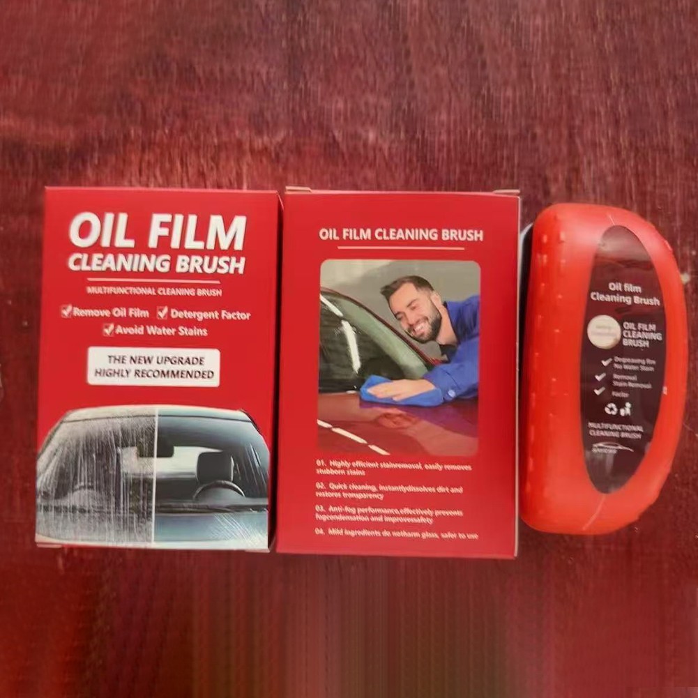 Automotive Oil Film Cleaning Brush Car Windshield Cleaner Tool Clear Vision