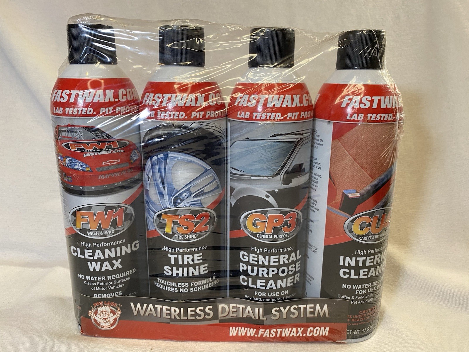 Fast Wax FW1 Detail Kit 4 Pack Waterless Car Wash and Wax Detail System SHINE