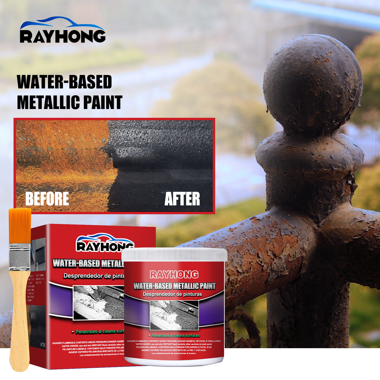 100ml Car Coating Primer Anti-Rust Metallic Paint Rust Converter Rust Remover