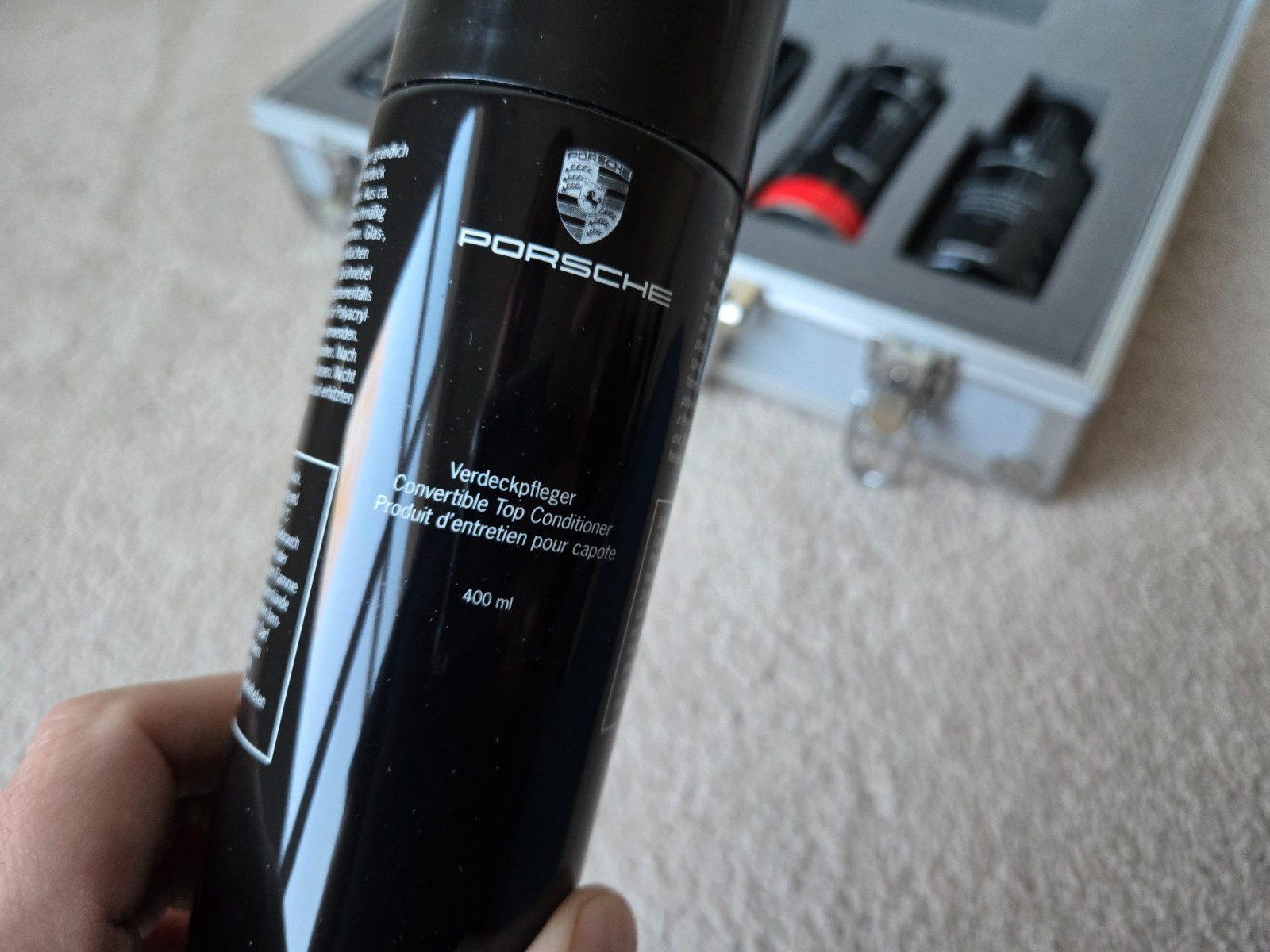 Genuine Porsche Tequipment Car Care Kit W/ Case Convertible Top conditioner Wash