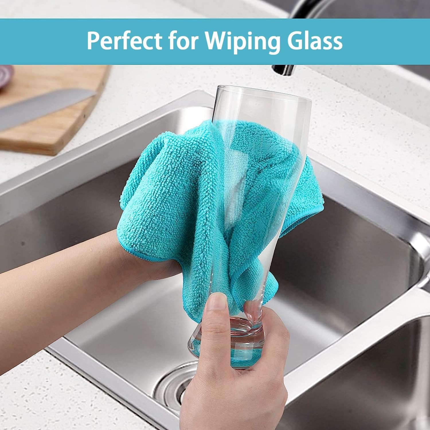 Microfiber Cleaning Cloths, 100 Pack Cleaning Cloths, 4 Color Cleaning Cloths