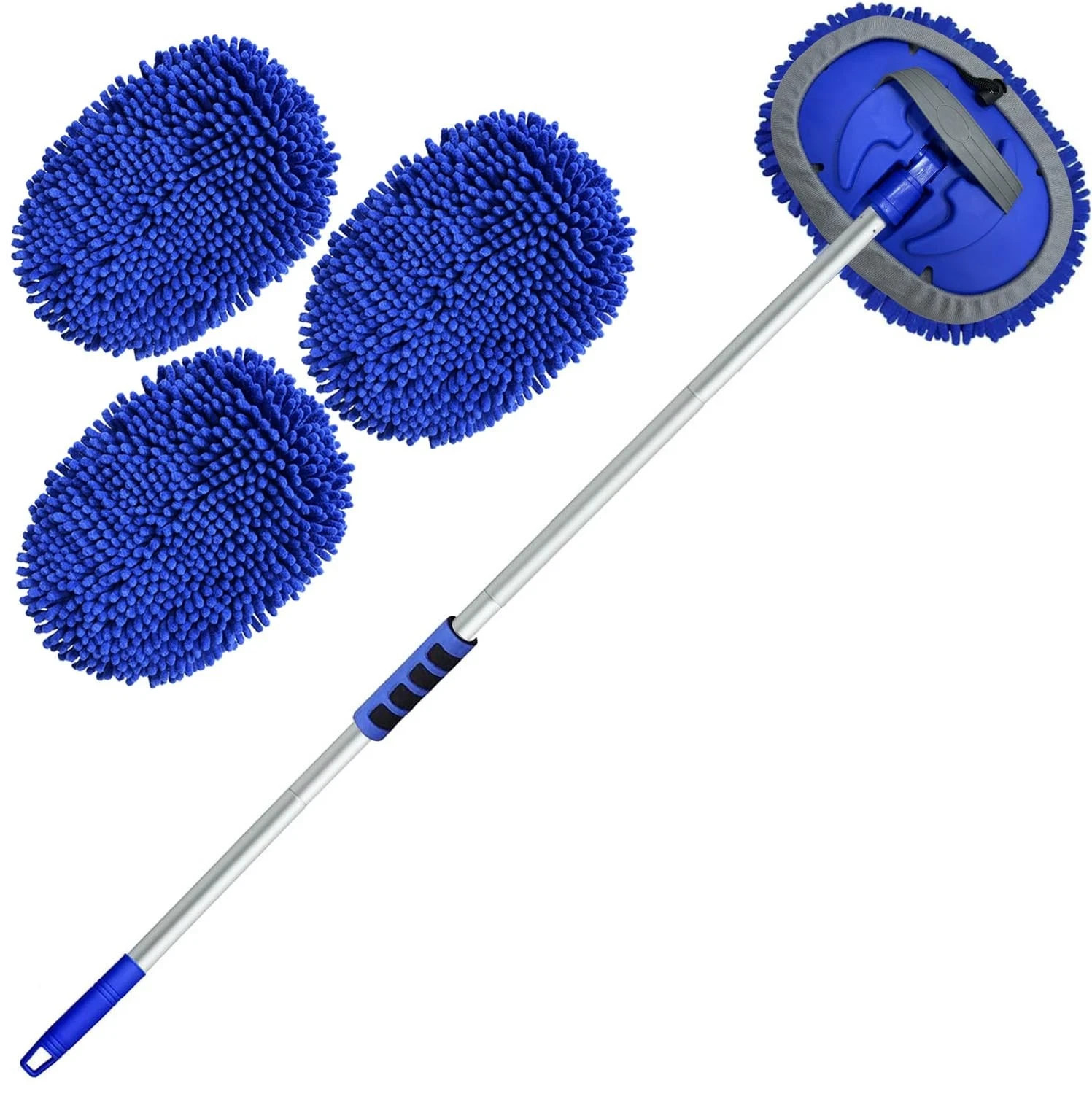 Wontolf 62” Car Wash Brush Kit with Long Handle, Chenille Microfiber Car Was…