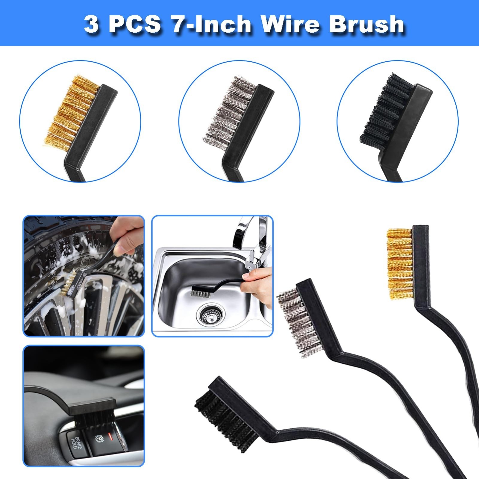 17pcs Car Detailing Kit – Interior Cleaner, Vacuum, Brushes & Windshield Tool