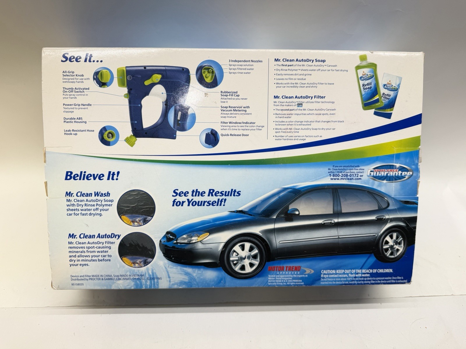 NEW – Mr Clean Auto Dry Car Wash Spray System w/ Soap Starter Filter Kit