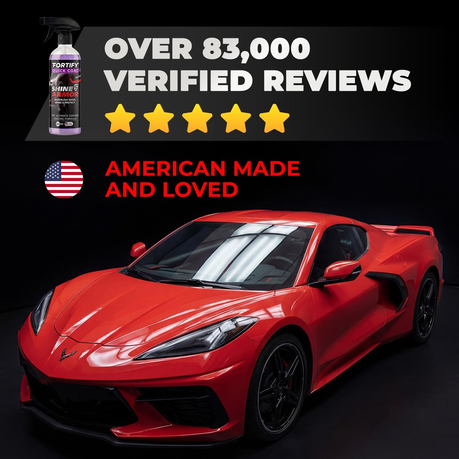 3-in-1 Waterless Car Wash Spray with Ceramic Coating – Wax, Paint Protector & Cl