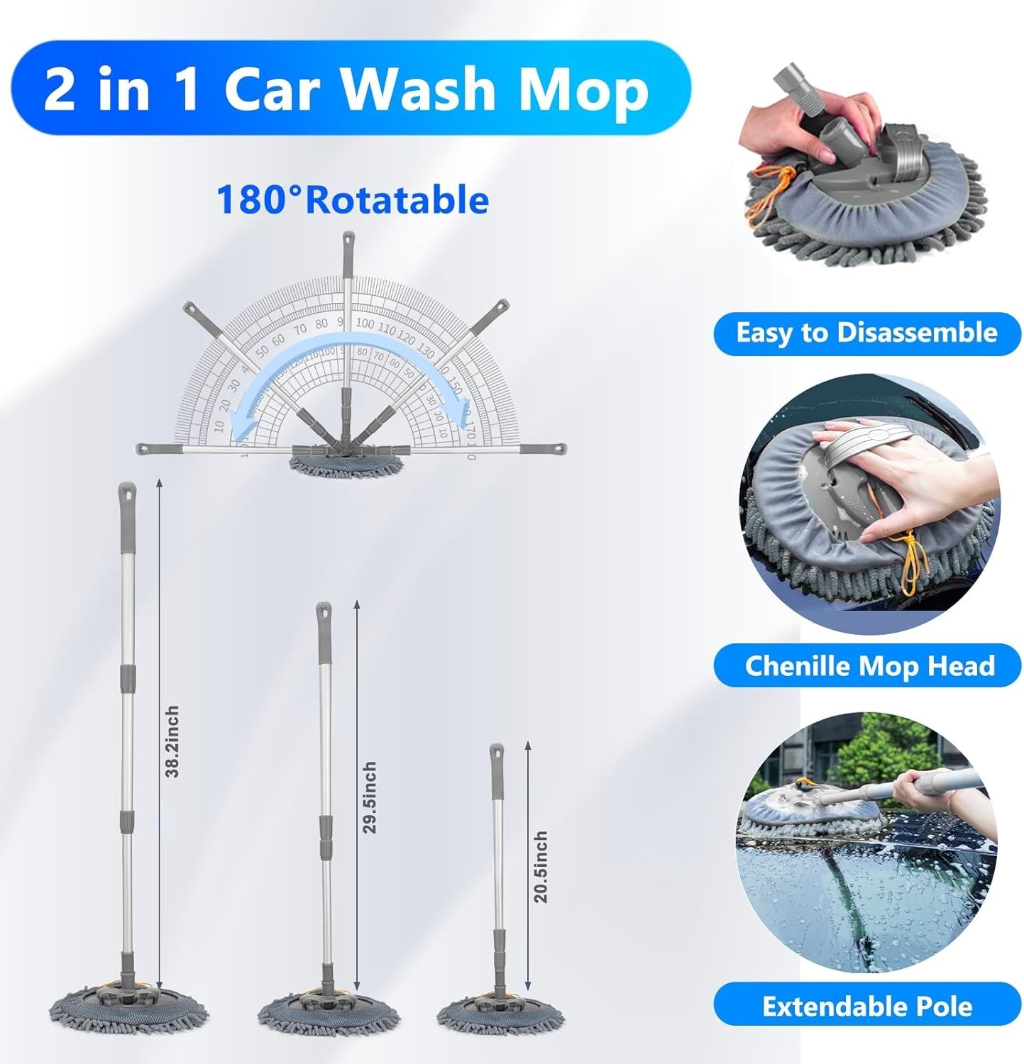 Car Wash Detailing Kit with Foam Gun, Car Cleaning Kit Set,Car Wash Brush wit…