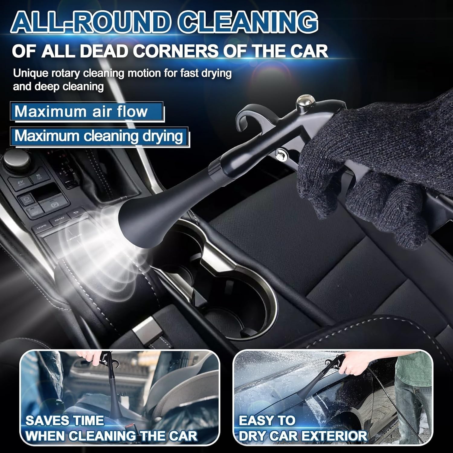 Multifunctional Car Air Blow Gun – High Pressure Cleaning for Ultimate Detailing