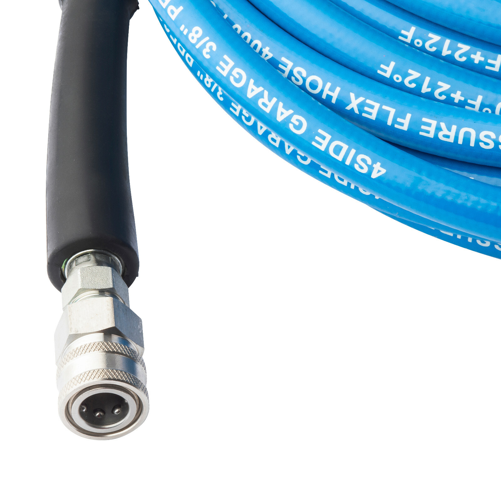 50Ft 4000PIS 3/8 Pressuer Washer Hose Flex with/NPTQuick connector+adapter