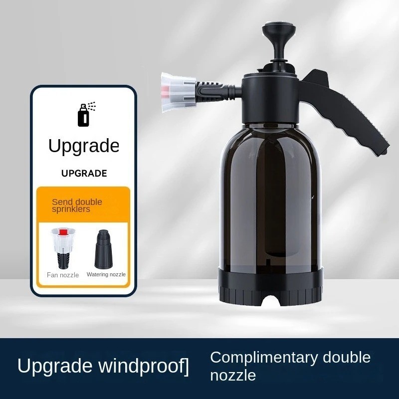 2L Hand Pump Foam Sprayer 3 Nozzles Car Wash Snow Foam Spray Bottle
