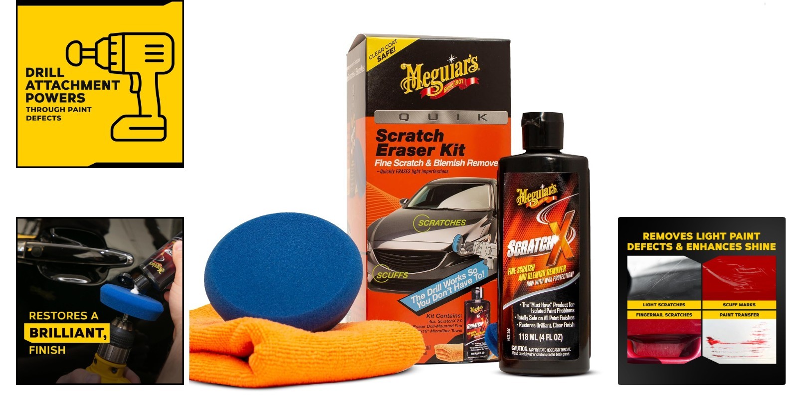Quik Scratch Remover Kit with ScratchX – Effortless Car Maintenance Made Easy