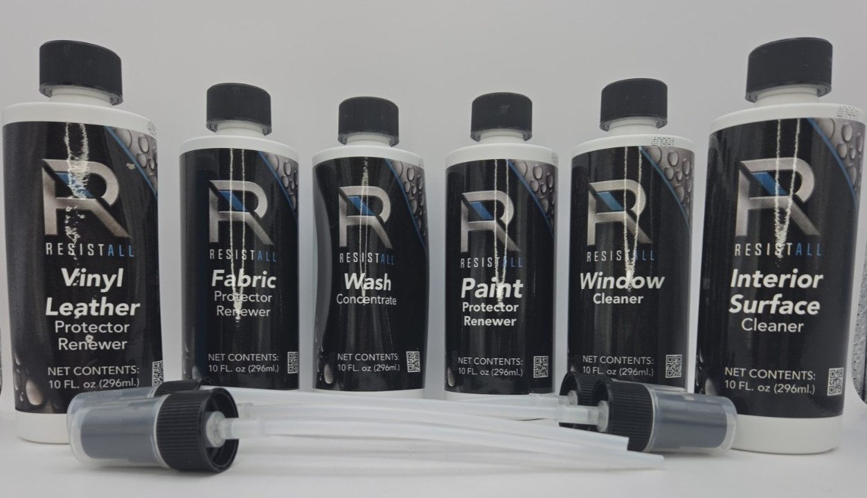 ResistAll Customer Care Kit Complete 6 Bottle Auto Detailing Cleaning Box Set