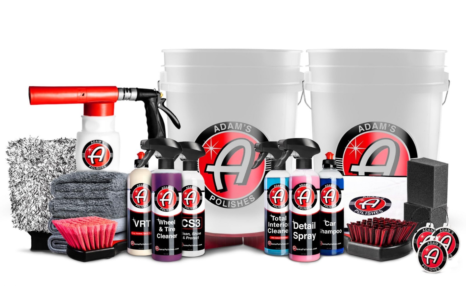 24-Piece Car Wash Kit – Complete Auto Detailing Set with Foam Gun & Bucket for D