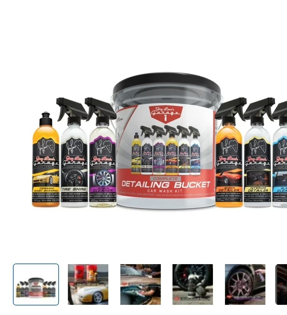 Jay Leno’s Garage Complete Detailing Bucket Car Wash Kit – 8-Piece All-in-One