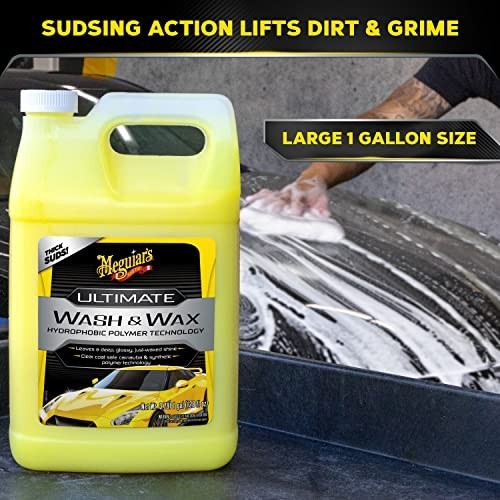Ultimate Wash and Wax Car Soap – Cleans, Shines & Protects, pH Balanced, 1 Gallo