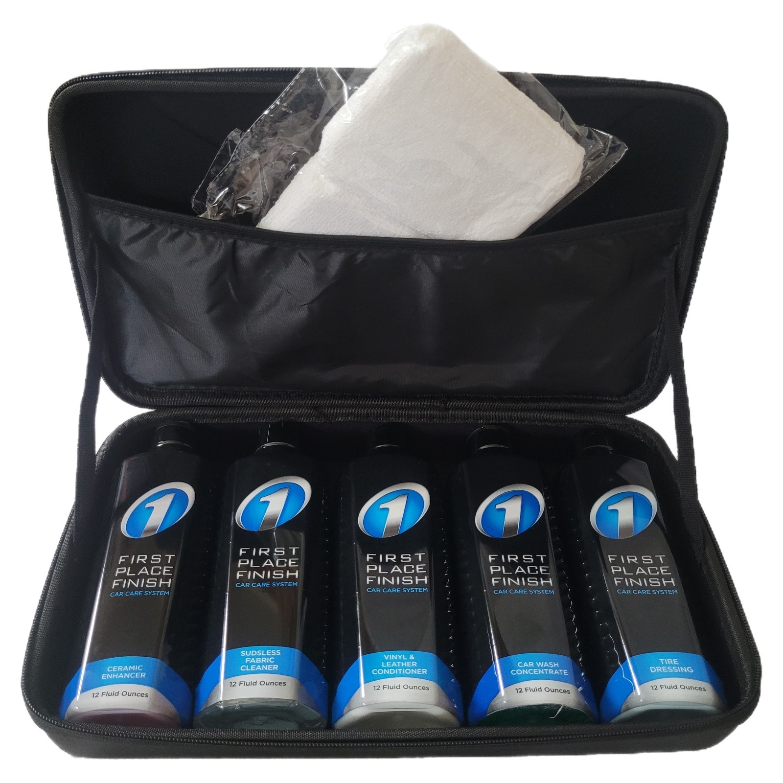 Premium First Place Finish Car Care Products System 12 OZ. Kit 5 Bottle Set NEW