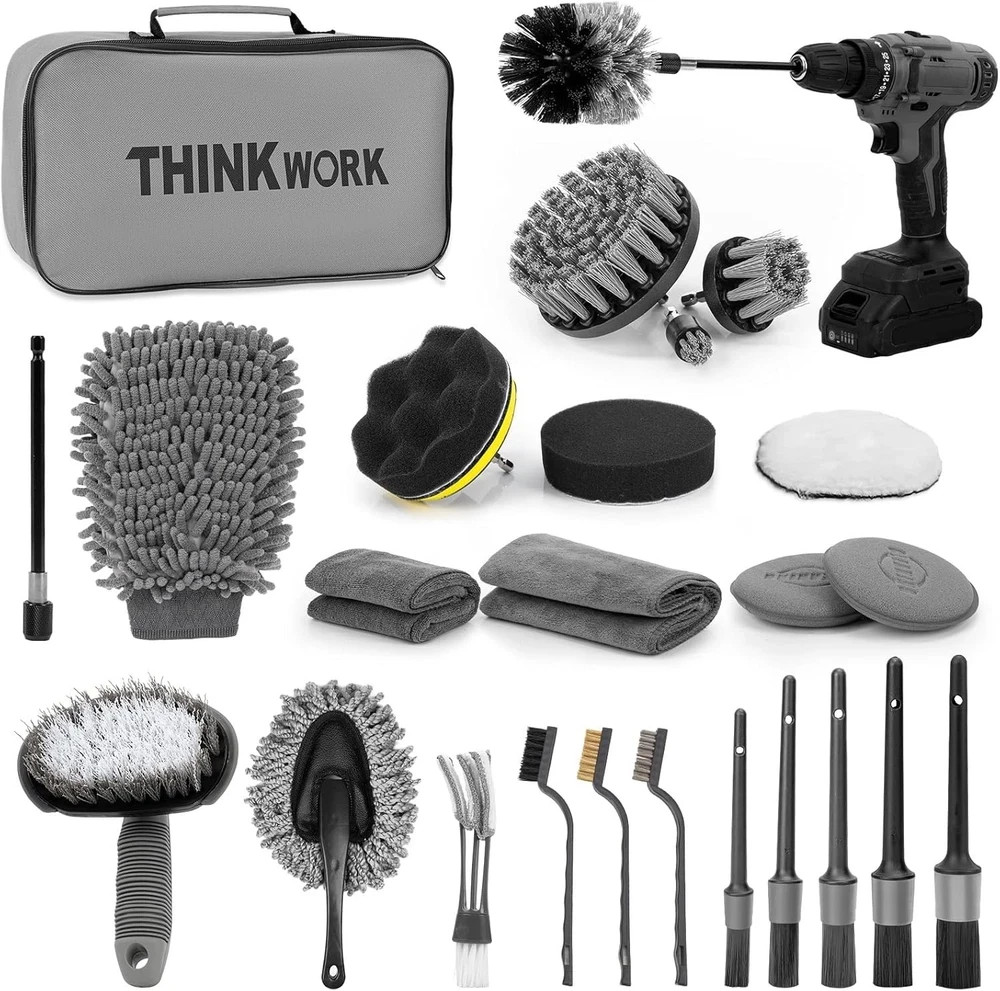 Car Detailing Kit Car Cleaning Brush Set Auto Interior Exterior Tools