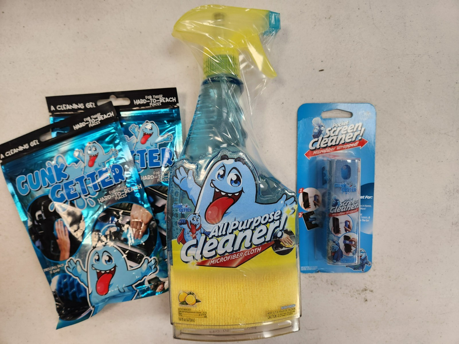Gunk Getter Cleaning Gel, Screen Cleaner & All-Purpose Cleaner, 4 pcs. E3C