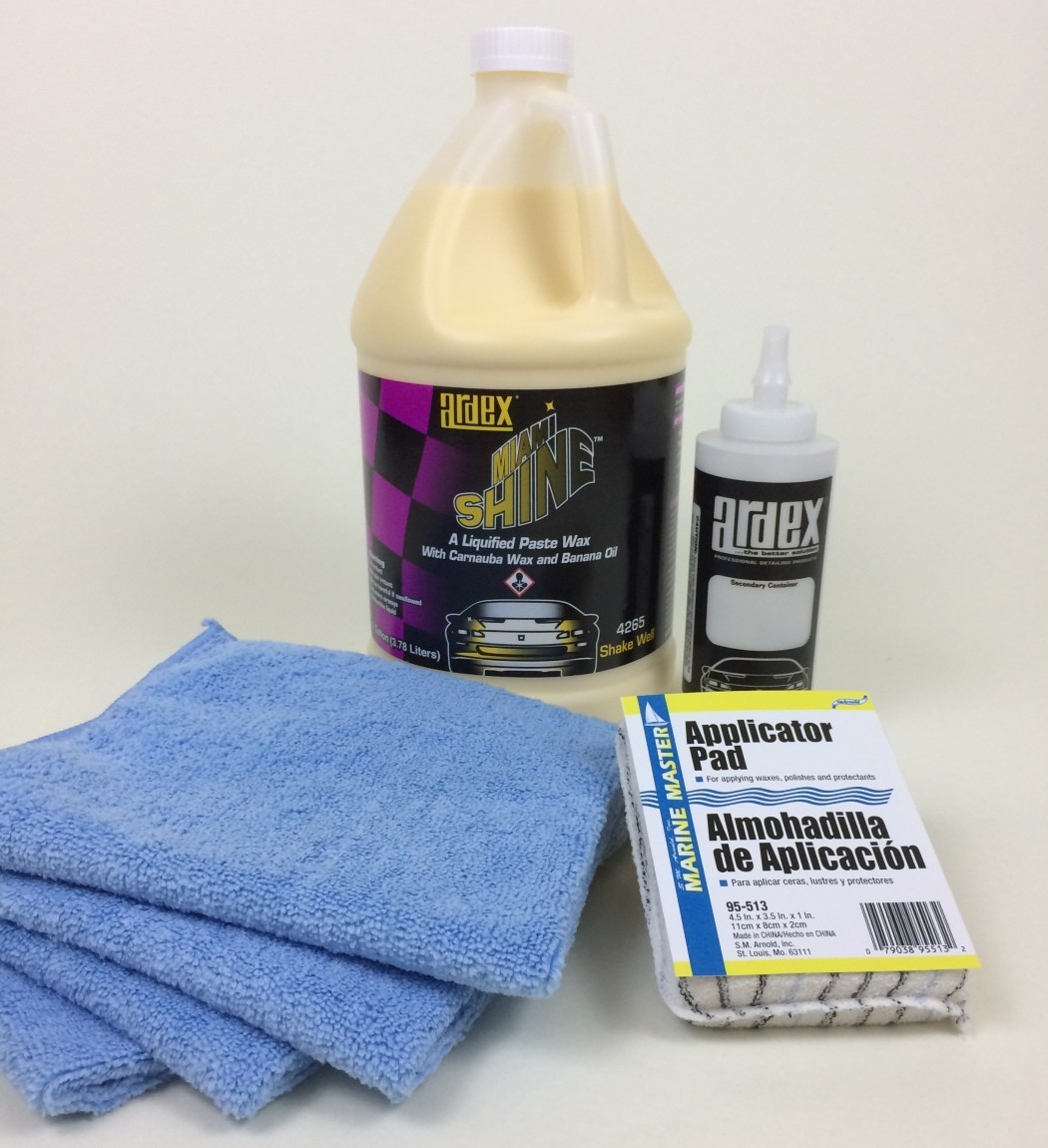 Auto Care Detailing Kit – Ardex Miami Shine Liquid Past Wax Gal. Easy On/Off