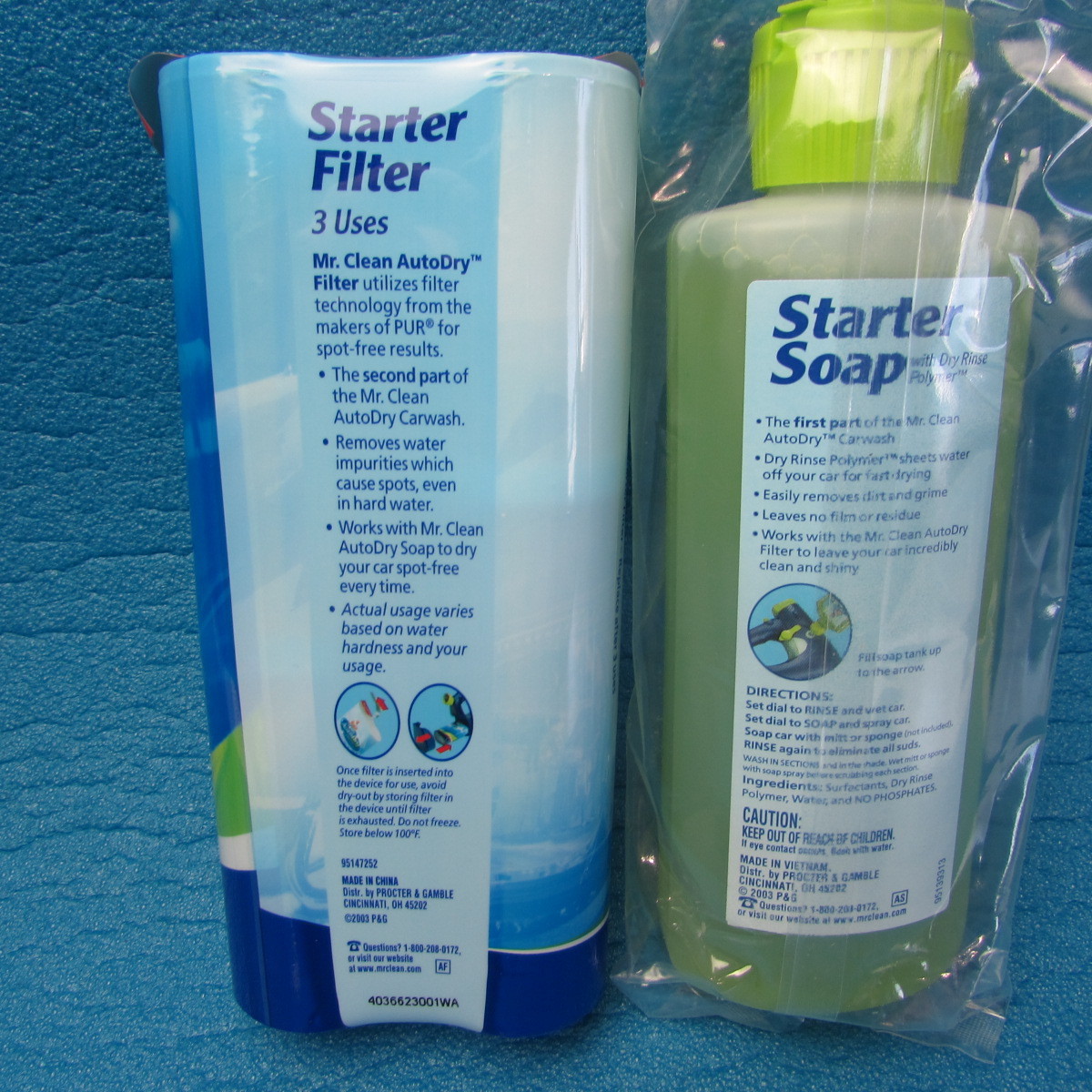 Mr. Clean Auto Dry Carwash Starter Filter and Soap 3 Uses NEW