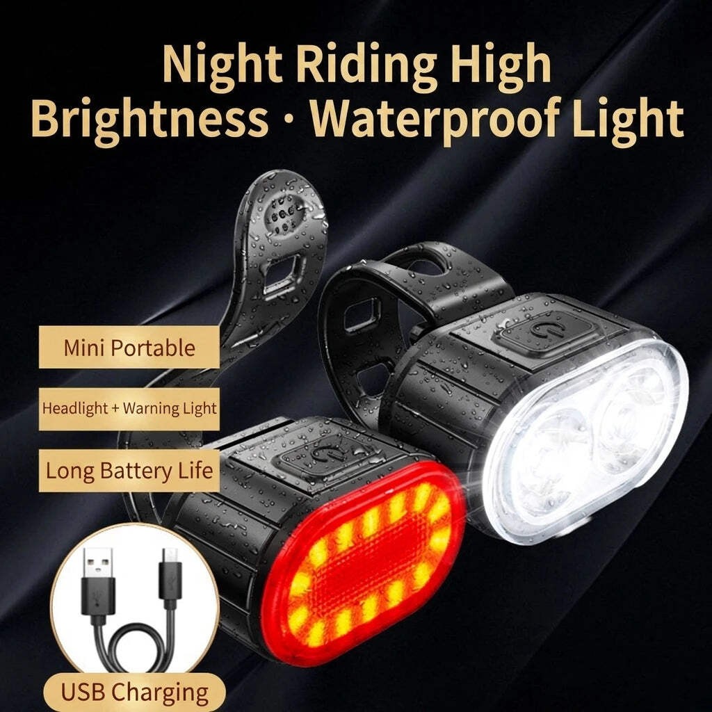 Bike Lighting Front and Rear Lights Bicycle Lamp Led Cycling Light