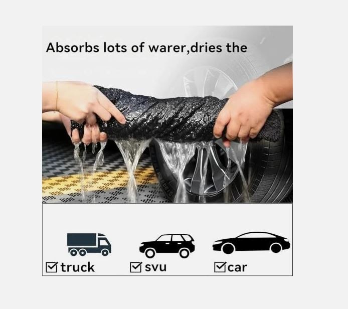 6Pack Car care Microfiber Detailing For Quattro Wash Mitt dry Towel Cleaning